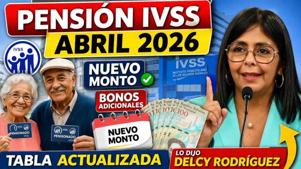Aumento de la pensión del IVSS en abril de 2026