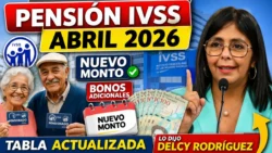Aumento de la pensión del IVSS en abril de 2026: nuevo monto, tabla actualizada y bonos adicionales.